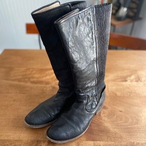 Frye leather scrunch boots